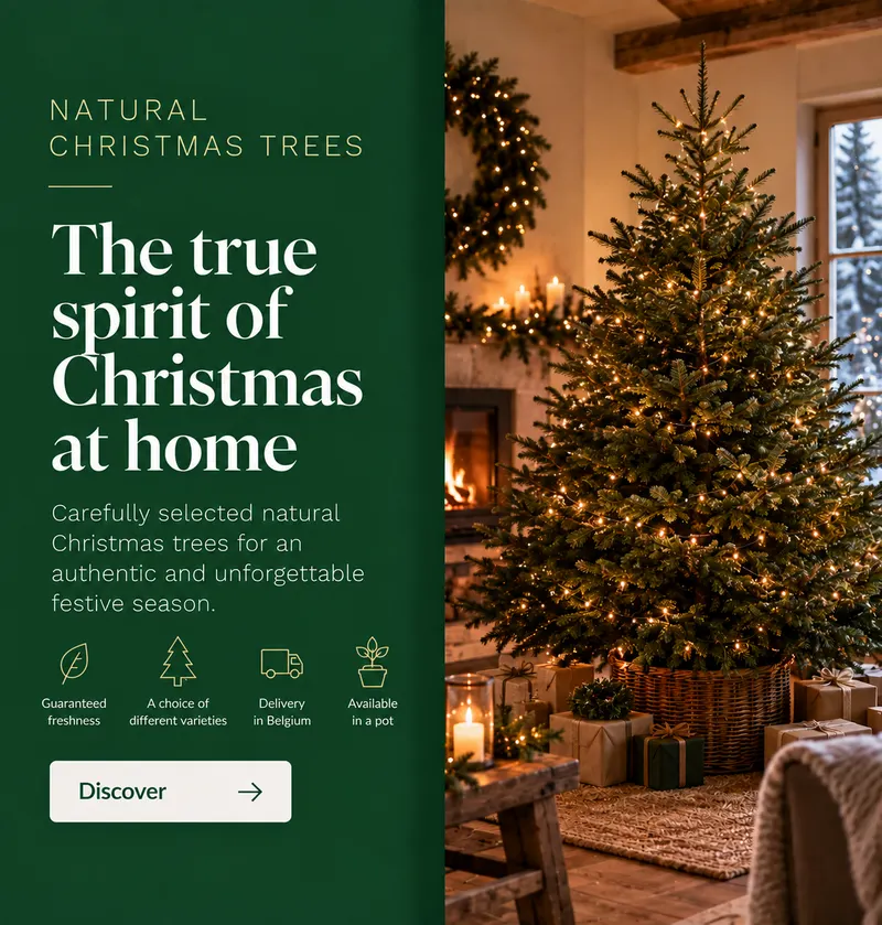 The authentic beauty of a real Christmas tree, delivered in Belgium
