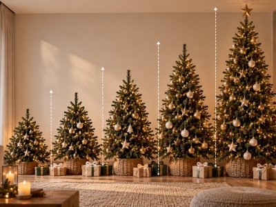 Quelle taille de sapin de Noël choisir? Le guide selon votre plafond